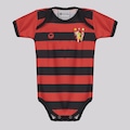 Body Sport Listrado UV Infantil VERMELHO