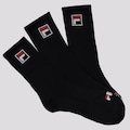 Kit de Meias Cano Alto Fila Fbox 18 Pares Unissex PRETO