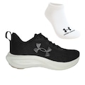Tênis Feminino Under Armour Charged Sunny + 1 Par de Meia PRETO/CINZA