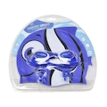 Kit Natação Convoy Óculos + Touca + Protetor Ouvido e Nariz Infantil AZUL ESCURO