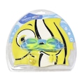 Kit Natação Convoy Óculos + Touca + Protetor Ouvido e Nariz Infantil AMARELO