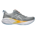 Tênis ASICS Novablast 5 Masculino BRANCO/CINZA/LARANJA