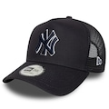 Boné Aba Curva New Era 9FORTY E-Frame Trucker New York Yankees Unissex AZUL ESCURO