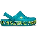 Sandália Crocs Crocband Glow Confetti Band Clog K Turbo - Infantil VERDE