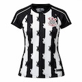 Camisa Corinthians Baby Look Urban Símbolo Coimbra - Feminino PRETO/BRANCO