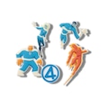 Kit Jibbitz Crocs Marvel Quarteto Fantástico Pack com 5 Peças BRANCO