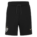 Shorts Atlético Mineiro Nike Sportswear Tech Fleece Masculino PRETO/AMARELO