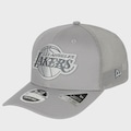 Boné Masculino New Era 9Seventy Stretch Snap Los Angeles Lakers Aba Curva CINZA
