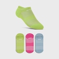 Meia Cano Invisível Neon Pacote c/ 3 pares Olympikus Feminina VERDE