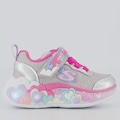 Tênis Infantil Skechers Lights Hearts PRATA