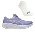 Kit Tênis Asics Gel-Cumulus 28 E Meia - Feminino ROXO/BRANCO