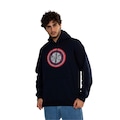 Moletom Canguru Okdok Essence Seaside Logo Masculino AZUL