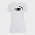 Camiseta Ess Logo Puma Feminina BRANCO