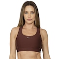 Top Alta Sustentação Run More Feminino MARROM