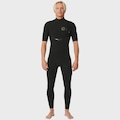 Long John Rip Curl E-Bomb 2/2mm Zip Free Manga Curta Masculino PRETO