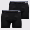 Kit 2 Cuecas Boxer Lupo Basic Masculina PRETO