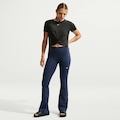 Calça Legging Dri-FIT Nike One Flare Feminina AZUL ESC/BRANCO