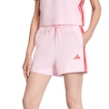 Shorts Moletom Essentials 3 Listras adidas Feminino ROSA