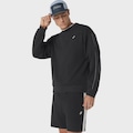Camiseta Asics ML Track Club Heritage Crew-Neck Masculino PRETO