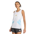 Camiseta Regata Adizero F Sgl W adidas Feminino BRANCO