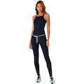 Calça Legging Alto Giro com cordão e bolso Feminina PRETO