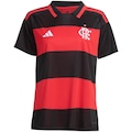 Camisa Flamengo Oficial 26 adidas Feminina PRETO/VERMELHO