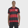 Camiseta do Flamengo Emoção Braziline Masculina PRETO/VERMELHO