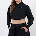 Moletom Capuz Champion Rw French Terry Crop Curve Feminino PRETO