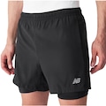 Opção de cor PRETO/PRATA de Shorts New Balance Sport Essentials 2 In 1 - 5" Masculino