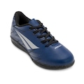 Chuteira Futsal Infantil Penalty MP Tornado Y2 PN26 AZUL ESCURO/PRATA
