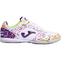 Chuteira Futsal Feminina Joma Top Flex Amandinha BRANCO/ROXO