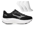Tênis Mizuno Enigma 2 + 3 Pares de Meias Masculino PRETO/BRANCO