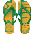Chinelo de dedo Havaianas Vai Brasil Masculino VERDE/AMARELO
