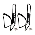 Kit 2x Suporte caramanhola alumínio porta garrafa bicicleta - Shunfeng PRETO