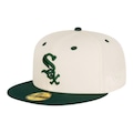 Boné New Era 5950 Chicago White Sox Comiskey Park Masculino OFF WHITE