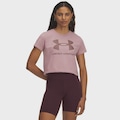 Camiseta de Treino Under Armour Rival Logo Feminina ROSA