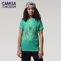 Camisa de Goleiro Brasil II 26/27 Torcedor Pro Jordan Infantil VERDE/PRETO