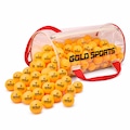 Sacola Bolas Gold Sports Para Tênis de Mesa 40mm Celulose 1 Estrela Com 100 Unidades LARANJA