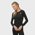 Camiseta Segunda Pele The North Face Light Crew TNF Manga Longa Feminina PRETO