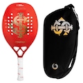 Kit Raquete + Raqueteira  Inter Colorado Bolsa Beach Tennis Compassa PRETO