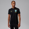 Camiseta Brasil Dri-FIT Jordan Strike 26/27 Treino Masculina PRETO/AMARELO
