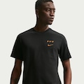 Camiseta da França Nike Wordmark Masculina PRETO/LARANJA