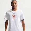 Camiseta da França Nike Crest Masculina BRANCO/VERMELHO