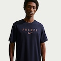 Camiseta da França Nike Wordmark Masculina AZUL ESC/ROSA