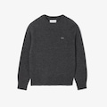 Suéter de Lã Cardada de Malha 3D Lacoste Feminino CINZA ESCURO