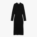 Vestido Longo Canelado sem Costura Lacoste Feminino PRETO