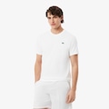 Camiseta de Tênis Ultra Dry Estampada Lacoste Masculina BRANCO