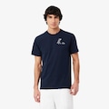 Camiseta de Tênis Ultra Dry Estampada Lacoste Masculina AZUL ESCURO