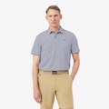 Camiseta Polo Golf Modelagem reta Ultra Dry Listrada Lacoste Masculina AZUL ESC/BRANCO