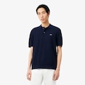 Camiseta Polo em malha de caimento clássico Lacoste Masculina AZUL ESCURO